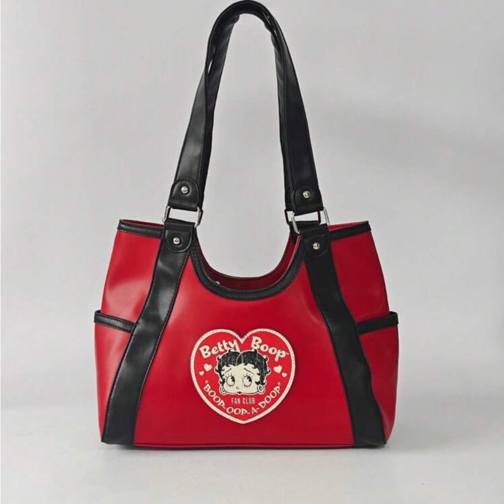 Betty Boop Red and Black Heart Bag